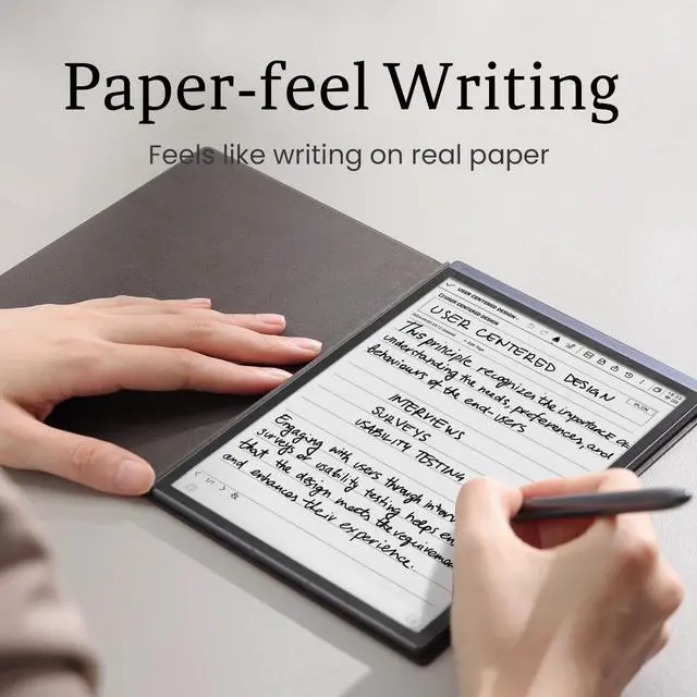 Alt view image 3 of 5 - iflytek AINOTE Air 2 Bundle,Note Taking Tablet, 8.2" E Ink Tablet,Digital Notepad,Digital Notebook with Pen & Folio Case,Voice to Text Transcription,ChatGpt Supported,Supernote for Meeting Learning