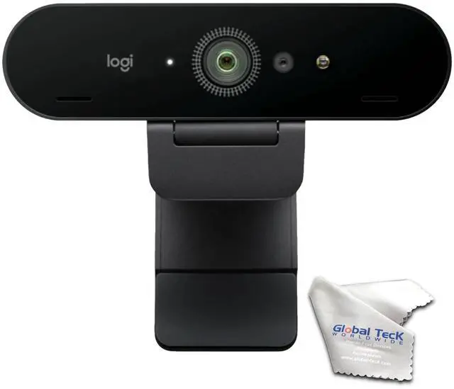 Main image of Logitech BRIO 4K Webcam Business PRO - Crystal-Clear Video, Privacy Shutter, HDR Enhanced Lighting, Noise-Cancelling Microphone, 960-001105, Windows, macOS, ChromeOS Compatible, Global Teck Cloth