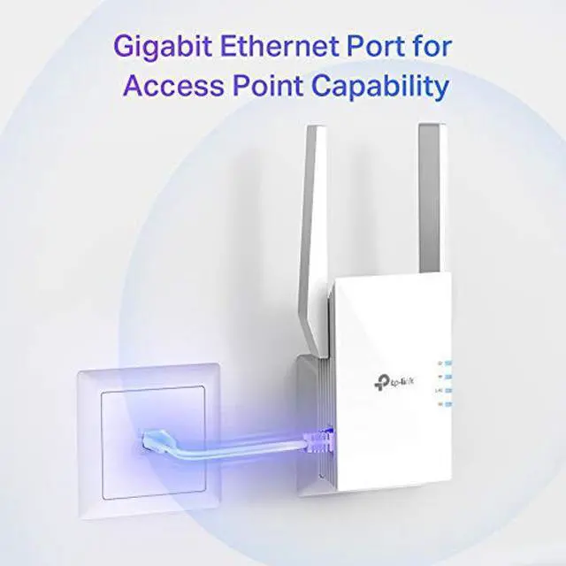Alt view image 5 of 5 - TP-Link RE505X AX1500 Dual Band WiFi 6 Range Extender Gigabit Ethernet TPLink