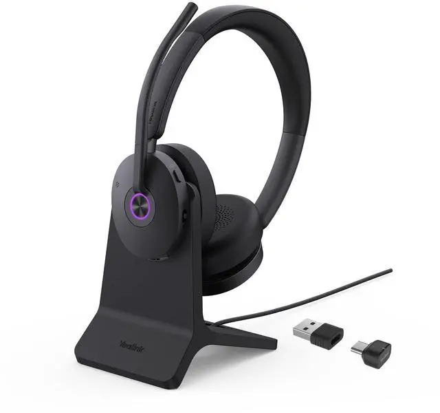 Main image of Yealink BH74 with Stand Active Noise Canceling Wireless Headset with Mic for Work, 6-mics Hybrid ANC Microsoft Teams Premium Open Ofce Certified Headsets Bluetooth 5.3, up to 32h Talk, UC Compatible
