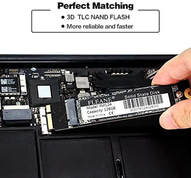 Alt view image 5 of 5 - FLEANE FM12A 256GB 3D TLC Flash SSD with Tools for Apple Laptop MacBook Air A1465 A1466 Mid2012 (256GB)