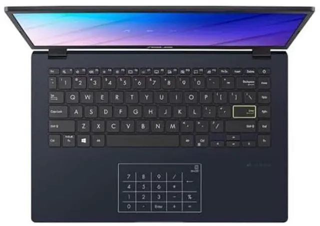 Alt view image 4 of 5 - ASUS 14" FHD Laptop, Intel Celeron N4500, 4GB Memory on Board, 64GB eMMC, Intel Iris Xe Graphics, Media Card Reader, Quiet Blue, E410KA-CL464