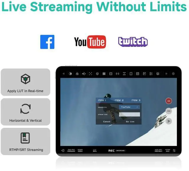 Alt view image 4 of 5 - Accsoon SeeMo Pro Video Capture Adapter, SDI HDMI 1080P 60FPS, HDMI to USB-C Video Monitor, Real-time Monitoring/Livestreaming/Recording, Turning Phone into Monitoring, Power iOS Devices