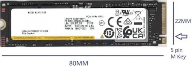 Alt view image 3 of 4 - TAC Trading OEM 512GB SSD PM9A1a PCIe Gen 4.0 x4 M.2 PCI-e NVME Internal Solid State Drive, 2280 Form Factor M Key, Compatible with PS5, Lenovo Samsung Laptop Desktop Gen4, MZ-VL2512B, up to 6900MB/s