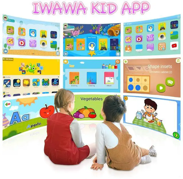 Alt view image 3 of 5 - ADREAMER Kids Tablet 10 inch Android 13 Toddler Tablet Octa Core 64GB+128GB, Cellular+WiFi+GPS, with Parental Control, Pre-intalled iWaWa, EVA Case, 10-hr Battery, HD Display.