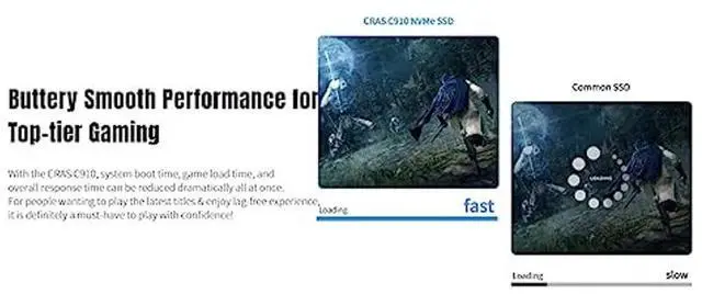 Alt view image 5 of 5 - KLEVV CRAS C910 2TB M.2 2280 SLC Cache NVMe PCIe Gen4x4 Laptop & Desktop Internal SSD Heatsink Included, up to 5200MB/s (K02TBM2SP0-C91)