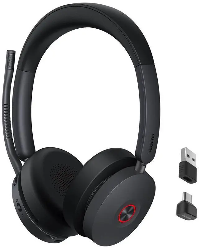 Main image of Yealink BH74 Active Noise Canceling Wireless Headset with Mic for Work, 6-mics Hybrid ANC Tech, Microsoft Teams Premium Open Office Certified Headsets Bluetooth 5.3, up to 32h Talking, UC Compatible