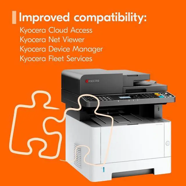 Alt view image 3 of 5 - KYOCERA ECOSYS MA4000x Monochrome Multifunctional Laser Printer (Print/Copy/Scan), up to 42ppm, Dual Scan Document Processor and Free OCR, Cloud & Mobile Utilities