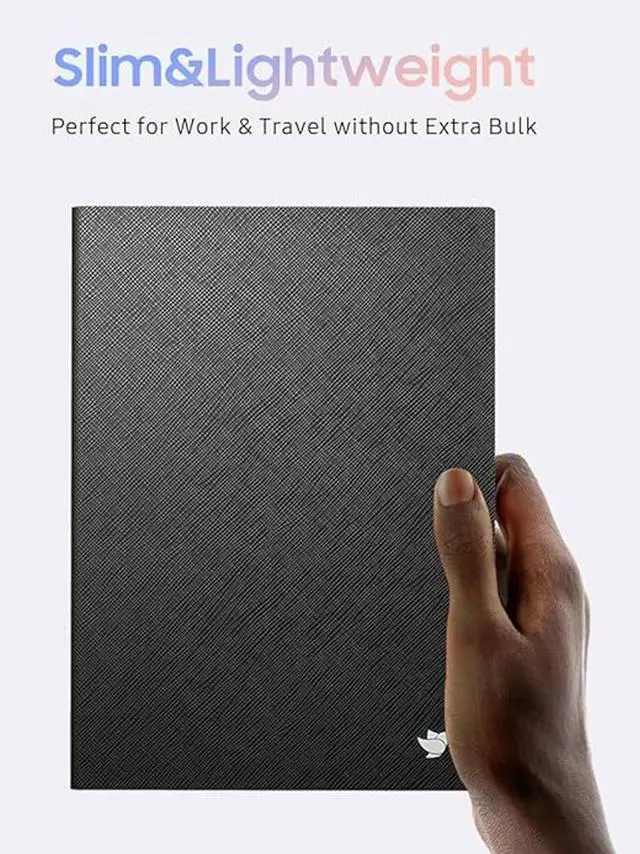 Alt view image 5 of 5 - iflytek AINOTE Air 2 E Ink Tablet 8.2" Protective Folio Case, Premium PU Leather, Slim& Lightweight, Durable Cover with a Pen Clip for Writing Tablet, Water and Dustproof - Black