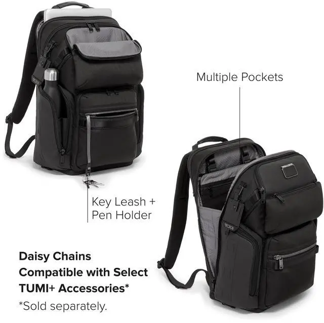 Alt view image 3 of 5 - TUMI - Alpha Bravo Nomadic Backpack - Durable Carry On Backpack - 18.8" X 15.0" X 9.0" - Fits up to 15" Laptop - Black