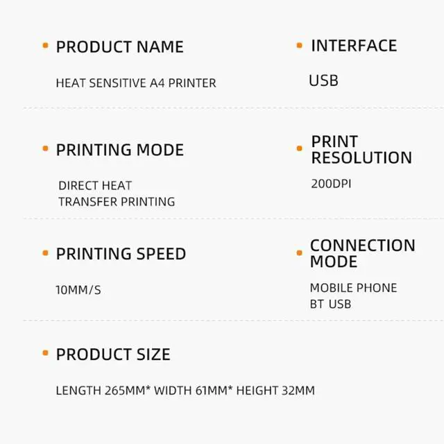 Alt view image 5 of 5 - Yosoo Portable Mini Printer Efficient Bt Connection for Travel Black Portable Printer Thermal Printers, 200dpi High Clear Printing Bluetooth Bluetooth Thermal(White)