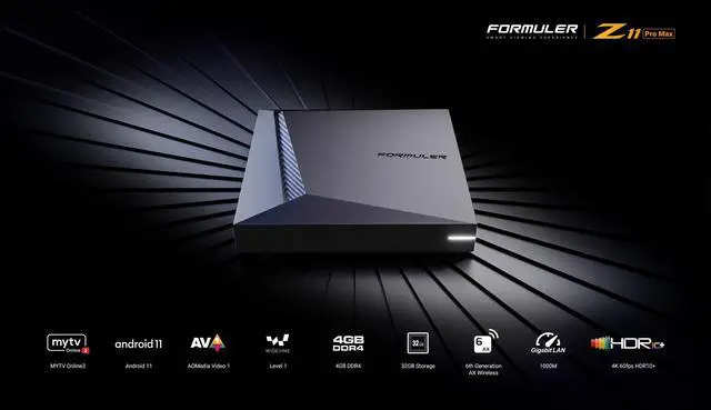 Alt view image 2 of 5 - Formuler Z11 Pro Max Android 11 Wireless AX 2x2 Gigabit LAN 4GB Ram 32GB ROM 4K