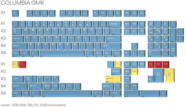 Alt view image 2 of 5 - DROP + MiTo GMK Godspeed Custom Keycap Set - Doubleshot Cherry Profile - Compatible with Cherry-MX Style Stems & Layouts: 60%, 65%, 75%, TKL, 100% Mechanical Keyboards (Columbia Kit)