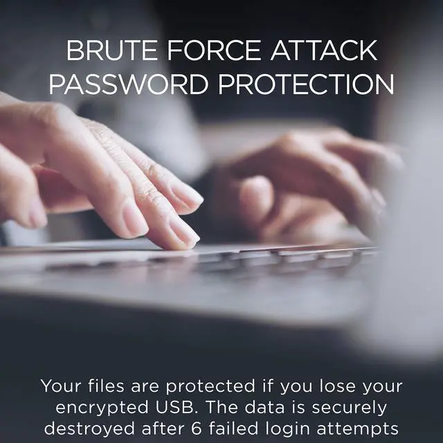 Alt view image 2 of 5 - Integral 32GB Crypto-140-2 Dual Password 256-Bit Hardware Encrypted 3.0 USB Secure Flash Memory Drive - Certified to FIPS 197, Brute-Force Password Protection & Rugged Triple-Layer Waterproof Design