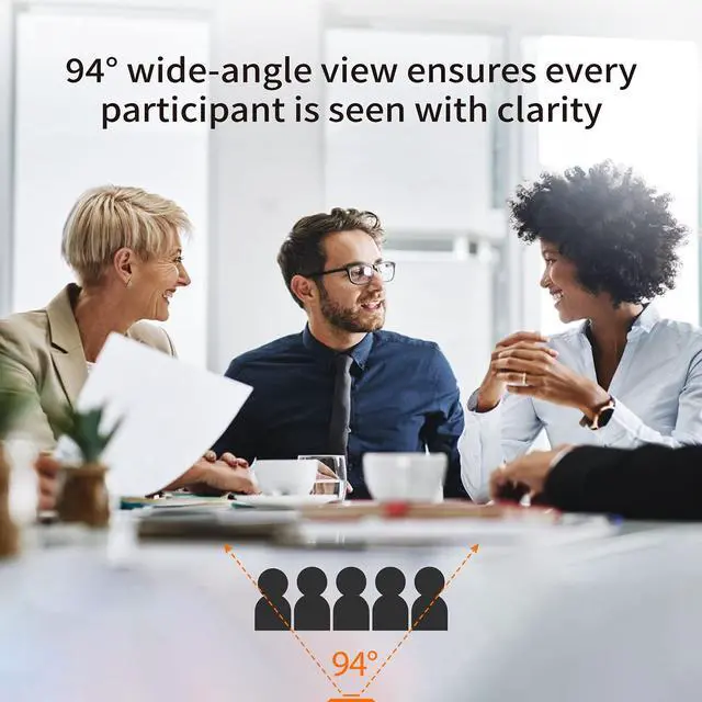 Alt view image 3 of 5 - j5create 4K Wide Angle Webcam with Microphone/Privacy Cover for Video Conferencing, Streaming, Recording and Online Teaching, Supports Zoom, Skype, Teams, OBS and More (JVU430)