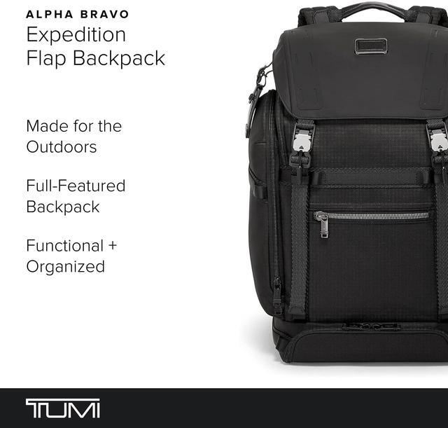 Alt view image 2 of 5 - TUMI - Alpha Bravo Expedition Flap Backpack - Large Carry On Pack - Durable and Spacious Design - Fits up to 17" Laptop - Black