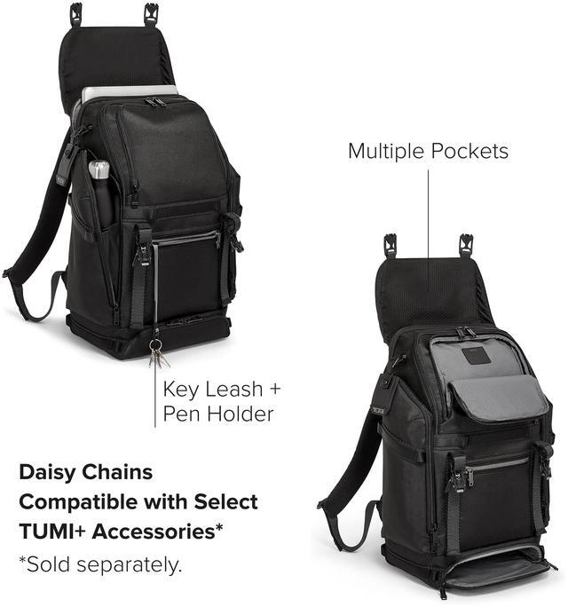 Alt view image 3 of 5 - TUMI - Alpha Bravo Expedition Flap Backpack - Large Carry On Pack - Durable and Spacious Design - Fits up to 17" Laptop - Black