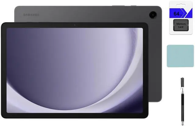 Main image of SAMSUNG Galaxy Tab A9+ 10.9'' 128GB Android Tablet, Big Screen, Quad Speakers, Upgraded Chipset, Multi Window Display, Slim, Light, Durable Design, Graphite with Accessories