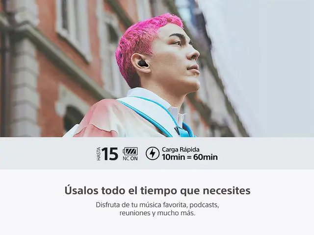 Alt view image 4 of 5 - Sony WF-C700N Wireless Noise-Canceling Earbuds - Bluetooth Hi-Fi Earphones with 35-Hour Battery, Water-Resistant Design, Touch Controls for Calls and Music - Premium Audio Experience, Black