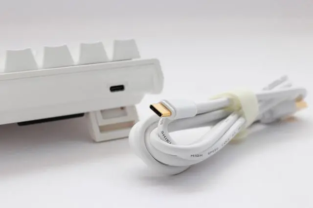 Alt view image 5 of 5 - Ducky One 2 Pro Mini White Edition Mechanical Keyboard, RGB LED - Cherry Brown (US)