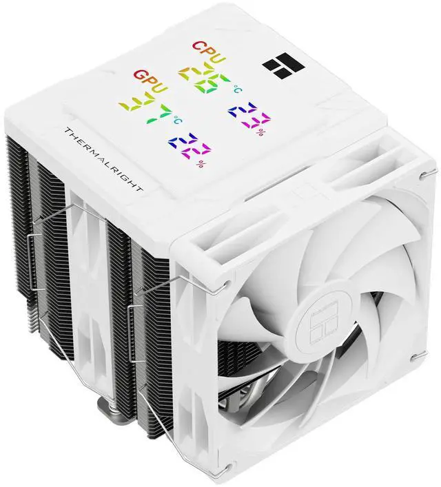Main image of Thermalright Peerless Assassin 120 Digital White CPU Cooler Air with 6X6mm Heatpipes, Magnetic Display Board Top Cover,Heatsink CPU Cooler, for AM4/AM5 and Intel lga1700/1851/1150/1151/1200
