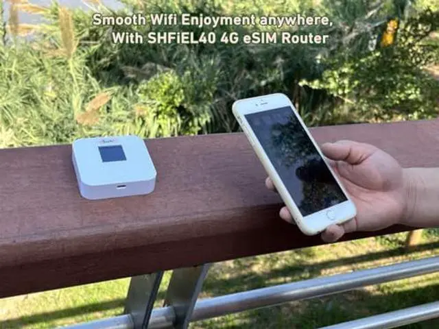 Alt view image 3 of 5 - Sunhans eSunFi SHFiEL40 4G LTE WiFi Mobile Hotspot Router, Worldwide WiFi Portable High Speed WiFi Hotspot, No SIM Card Needed,Secure Wireless Network Anywhere, Mini Size, Only 135g