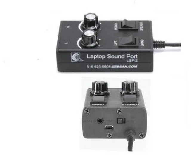 Alt view image 2 of 2 - DSAN LSP-2 Laptop Sound Port Compact Adapter with Ground Lift Switch