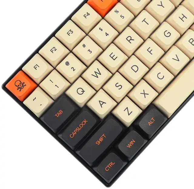 Main image of YMDK Carbon Dye Sub ZDA PBT Keycap Similar to XDA for MX Keyboard 104 87 61 Melody 96 KBD75 ID80 GK64 68(Only Keycap) (Carbon)