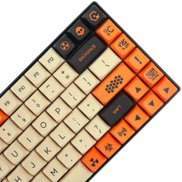 Alt view image 5 of 5 - YMDK Carbon Dye Sub ZDA PBT Keycap Similar to XDA for MX Keyboard 104 87 61 Melody 96 KBD75 ID80 GK64 68(Only Keycap) (Carbon)