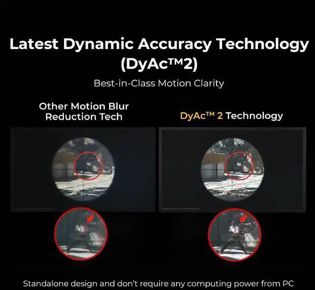 Alt view image 5 of 5 - BenQ Zowie XL2586X | 24.1 | Fast TN 540Hz Gaming Monitor for Esports | Motion Clarity DyAc2 | 1080p | XL Setting to Share | Shielding Hood | New Industrial Grade Ball Bearing Height Adjustment