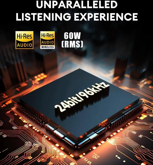 Alt view image 2 of 5 - Edifier D32 Tabletop Wireless Speaker, Hi-Res Audio, LDAC, ALAC, 60W (RMS), 2.1 Acoustic Architecture, 11h Playtime, APP Control, Bluetooth 5.3, AirPlay2, USB-C and AUX Inputs, Brown