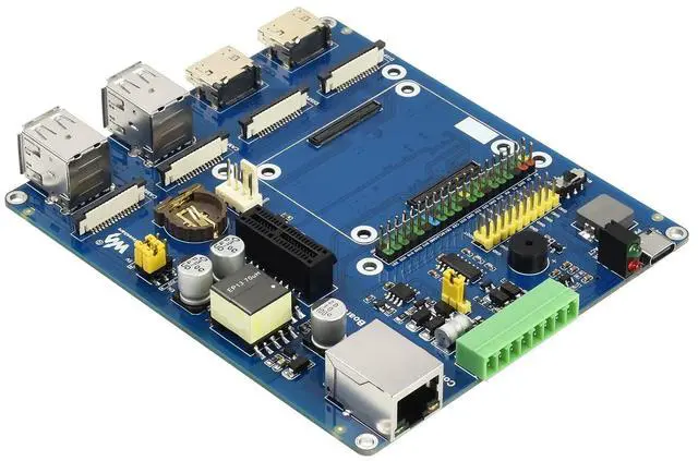 Alt view image 2 of 5 - Waveshare Raspberry Pi Compute Module 4 IO Board with PoE Feature (Type B) Suitable for Variants of CM4