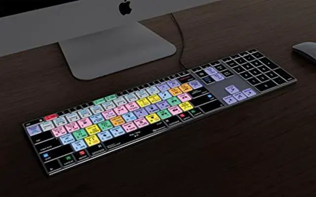 Alt view image 2 of 5 - KB Covers - Adobe Premiere Pro Backlit Keyboard in Aluminum - macOS - US - Enhance Video Editing with Color-Grouped Tools - Over 150 Shortcut Keys - Boost Your Editing Speed and Accuracy