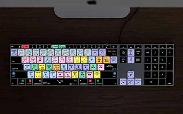 Alt view image 3 of 5 - KB Covers - Adobe Premiere Pro Backlit Keyboard in Aluminum - macOS - US - Enhance Video Editing with Color-Grouped Tools - Over 150 Shortcut Keys - Boost Your Editing Speed and Accuracy