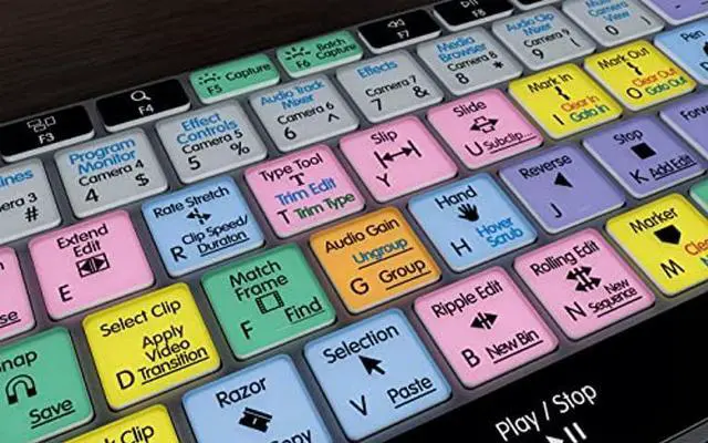 Alt view image 5 of 5 - KB Covers - Adobe Premiere Pro Backlit Keyboard in Aluminum - macOS - US - Enhance Video Editing with Color-Grouped Tools - Over 150 Shortcut Keys - Boost Your Editing Speed and Accuracy