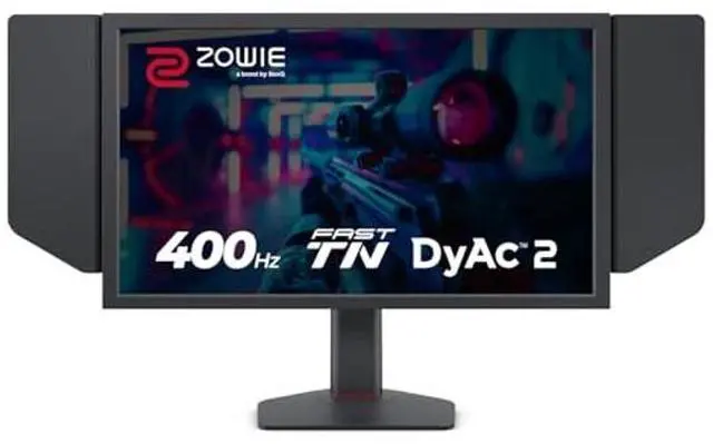 Main image of BenQ Zowie XL2566X+ | 24.1 | Fast TN 400Hz Gaming Monitor for Esports | Motion Clarity DyAc2 | 1080p | XL Setting to Share | Shielding Hood | New Industrial Grade Ball Bearing Height Adjustment