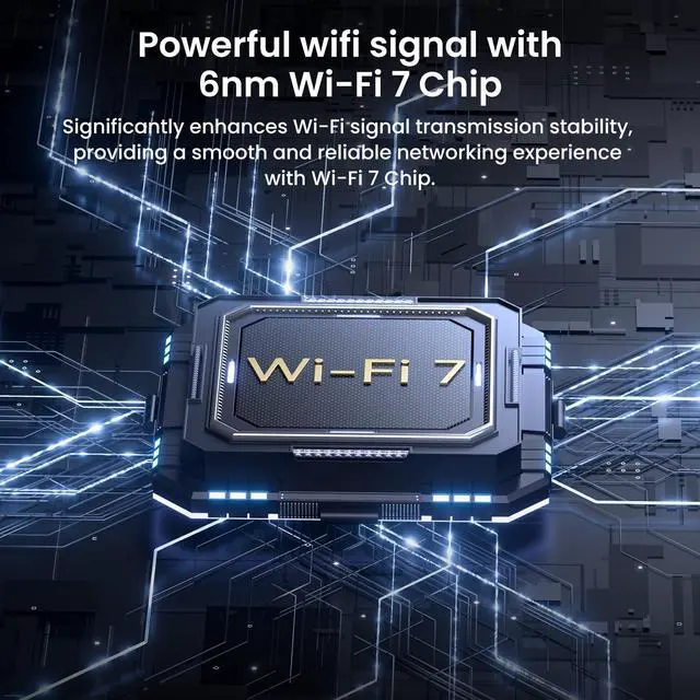 Alt view image 4 of 5 - Tenda BE3600 Wi-Fi 7 Router - Dual Band Gigabit Router for Wireless Internet, 3x1G Ports, VPN, MLO, NFC, Easy Setup, Parental Control, Access Point Mode, Vertical WiFi (RE3L)