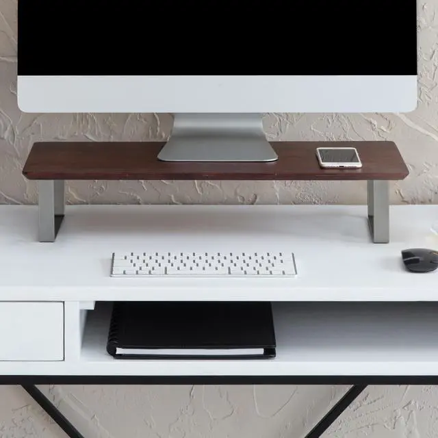 Main image of Anji Mountain Monitor Stand - Desktop Organizer & Laptop Riser, Ergonomic Monitor Riser, Space-Saving Monitor Stand for Desk, Durable Construction, Easy Assembly, Ideal for Home & Office,Walnut