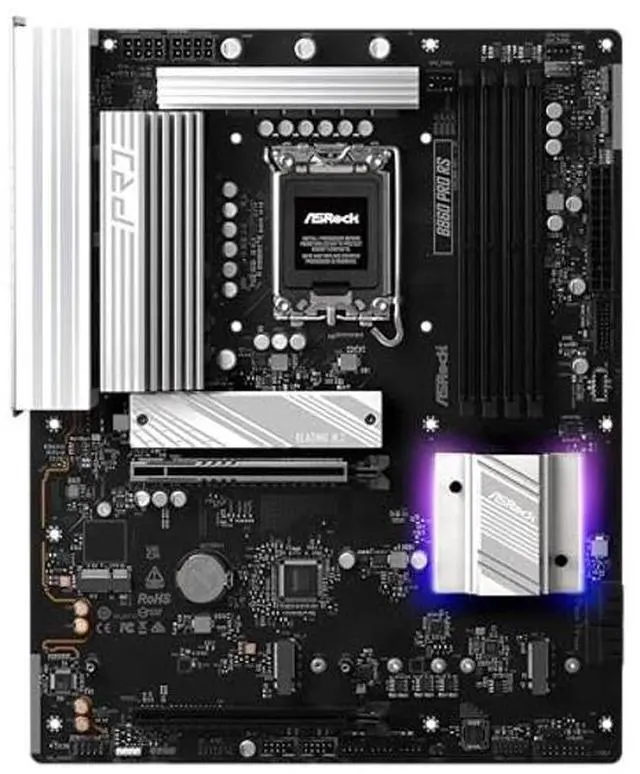 Alt view image 2 of 5 - ASRock B860 Pro RS Intel Core Ultra DDR5 8666 MHz 256GB M.2 LGA1851 ATX Motherboard SATA3 6.0 Gb/s PCIe 5.0 BIOS Flashback