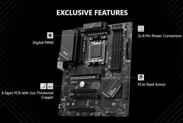 Alt view image 5 of 5 - INLAND Micro Center AMD Ryzen 7 7700X CPU Processor Bundle with MSI PRO B650-P WiFi ProSeries Motherboard and 2TB Gen4x4, M.2 2280 SSD, DRAM Cache, TLC 3D NAND Flash, Up to 7000MB/s