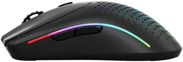 Alt view image 4 of 5 - Glorious Gaming Model O 2 Wireless Gaming Mouse - Hybrid 2.4GHz & Bluetooth Wireless, 68g Superlight, Long Battery Life, 26k BAMF 2.0 Sensor, RGB, Ambidextrous, 6 Buttons, PTFE Feet - Black