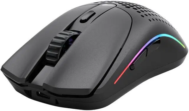 Alt view image 3 of 5 - Glorious Gaming Model O 2 Wireless Gaming Mouse - Hybrid 2.4GHz & Bluetooth Wireless, 68g Superlight, Long Battery Life, 26k BAMF 2.0 Sensor, RGB, Ambidextrous, 6 Buttons, PTFE Feet - Black