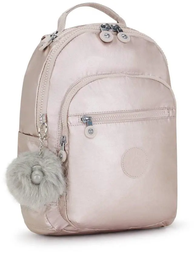 Alt view image 2 of 5 - Kipling Seoul Small Metallic Tablet Backpack Metallic Rose