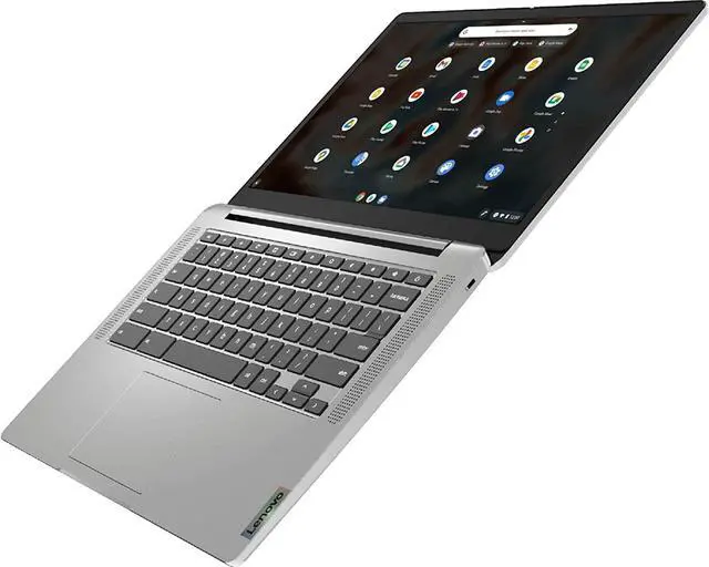 Alt view image 3 of 5 - Lenovo Chromebook 3 14" FHD Touchscreen - Mediatek MT8183-4GB RAM - 64GB eMMC - Arctic Grey