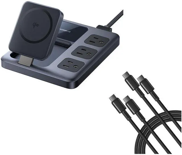 Main image of Baseus USB C Cable 100W 2-Pack Nomos 8-in-1 Magnetic Charging Station