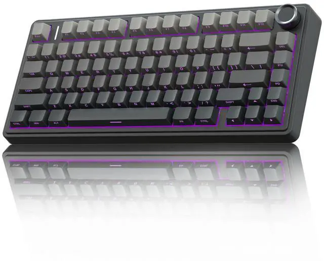 Alt view image 2 of 5 - AULA Wireless Keyboard and Mouse Combo, F75 Pro Mechanical Keyboard, 75% Gasket Hot Swappable, SC580 Wireless Gaming Mouse, Black