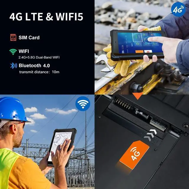 Alt view image 5 of 5 - CENAVA W10Y Rugged Tablet,10.1 Inch Windows 11 Pro Industrial Tablet,8GB+128GB,Intel Core(TM) i5-10210Y,IP68 Waterproof,700nit Sunlight Readable,4G LTE GPS WiFi Heavy Duty Outdoor Work PC