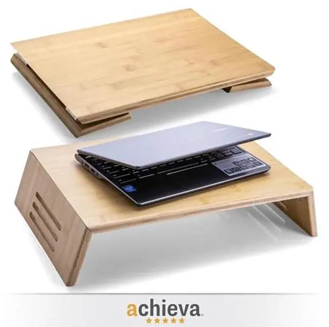 Alt view image 3 of 4 - Achieva Bamboo Monitor Stand (71008)