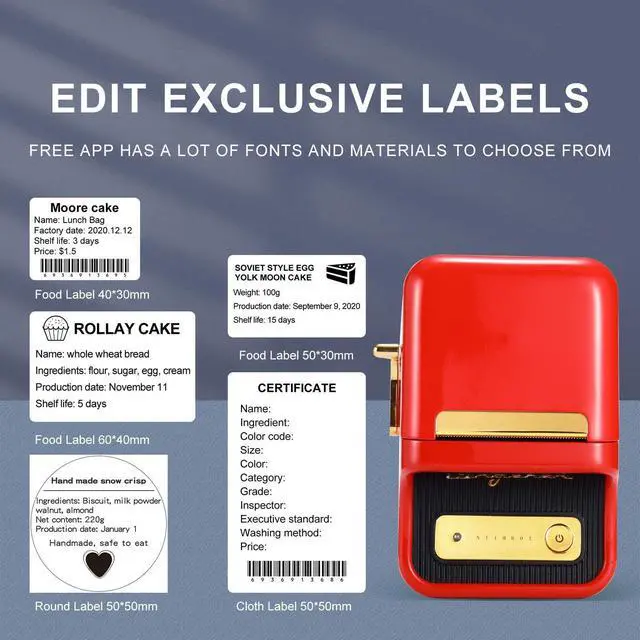 Alt view image 4 of 5 - NIIMBOT B21 Label Maker and Carry Case Bundle