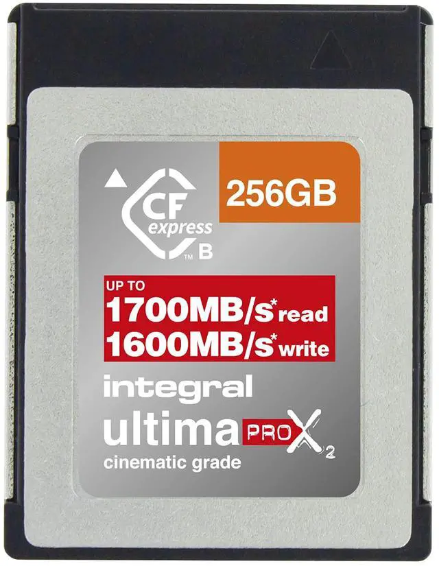Alt view image 2 of 5 - Integral 256GB CFexpress Memory Card Type B 2.0 8K RAW and 4K 120 FPS 1700MB/s Read 1600MB/s Write Speed Designed for The Cinematographer and Professional Photographer